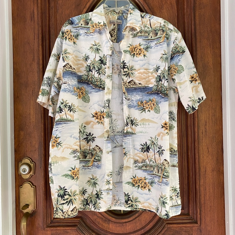Men’s Island Shirt, Hollis River Long/Tall Large—generous size Large